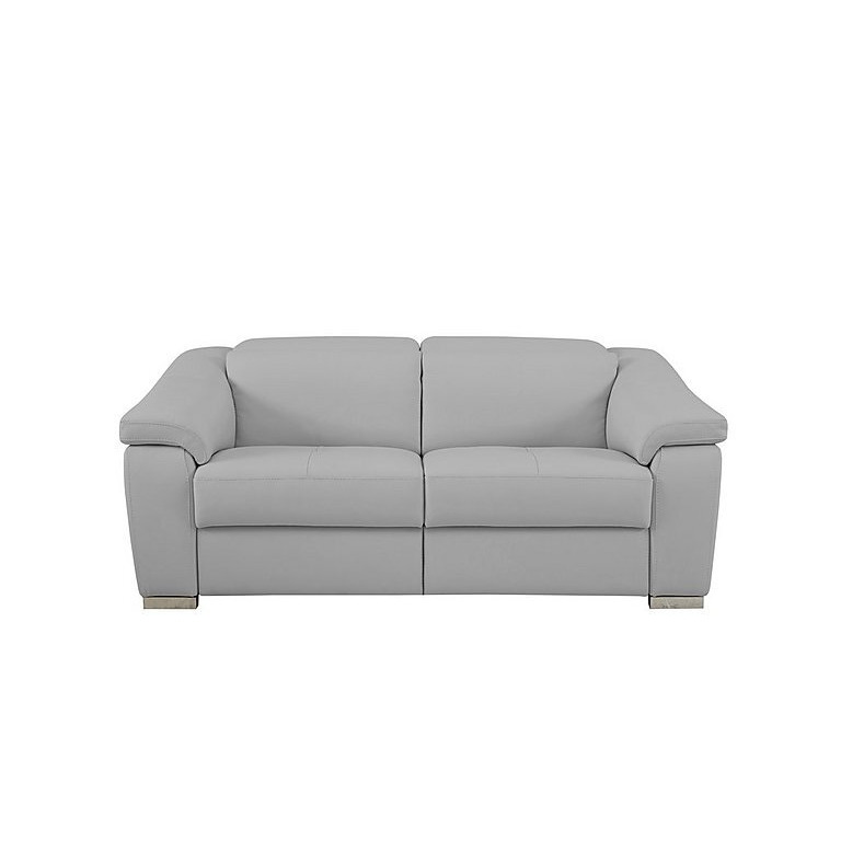 Nicoletti Galileo 2 Seater Leather Sofa Torello Allumino by
