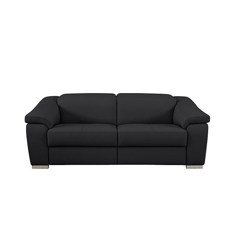 Nicoletti Galileo 3 Seater Leather Power Recliner Sofa Torello Nero