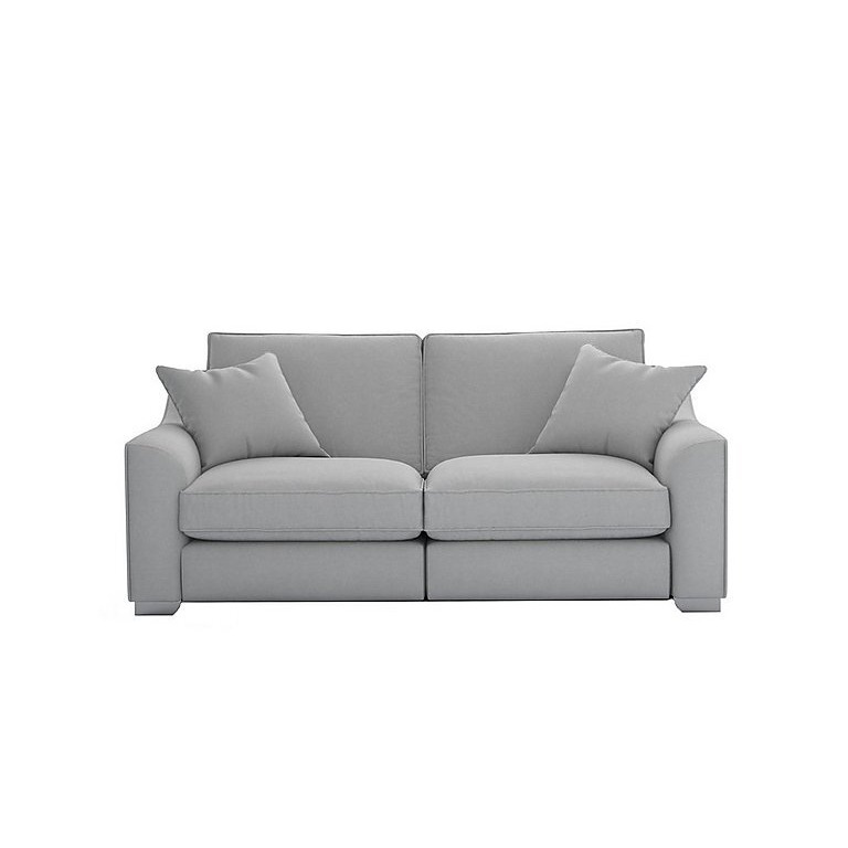 The Lounge Co. Isobel 3 Seater Fabric Sofa with Chrome Feet Violet