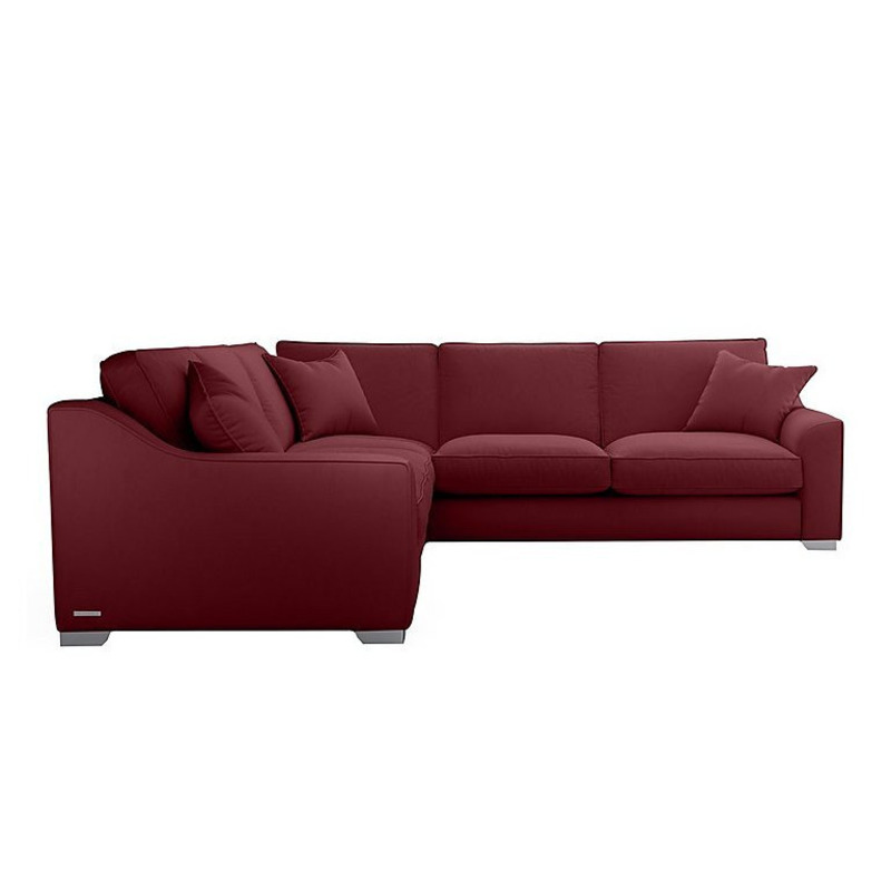 The Lounge Co. Isobel Large Fabric Corner Sofa with Chrome Feet by
