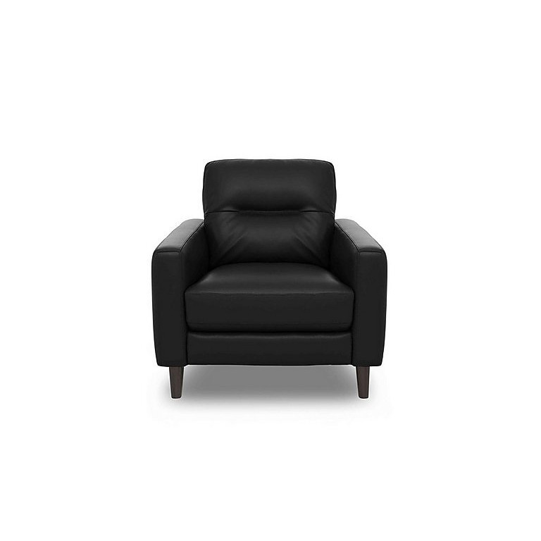 Jules BV Leather Chair Classic Black by Furniture Village