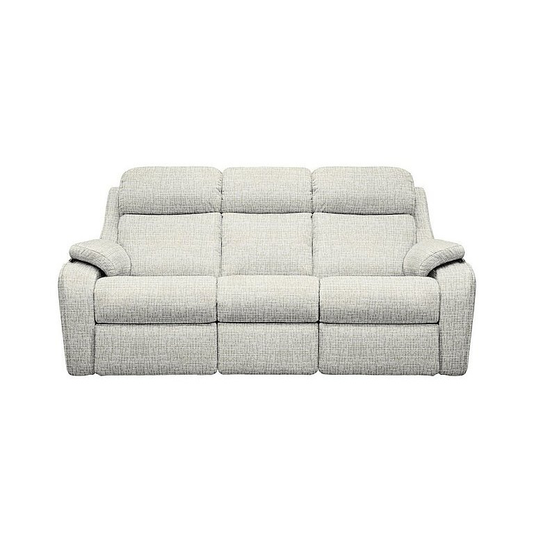 G Plan Kingsbury 3 Seater Fabric Sofa No Recliner Waffle Taupe by