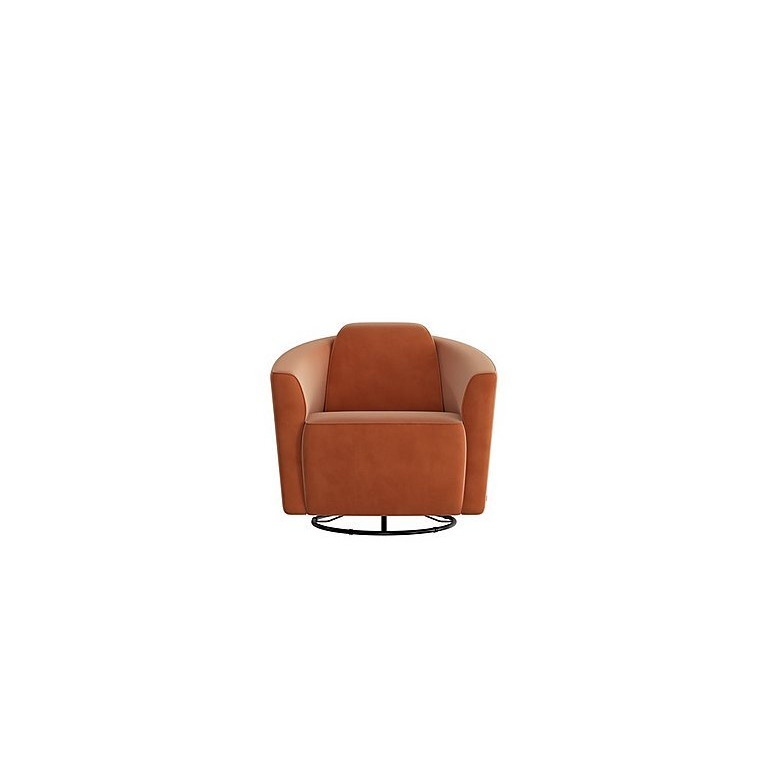 Nicoletti Ketty Fabric Swivel Chair Selma Mattone by Furniture