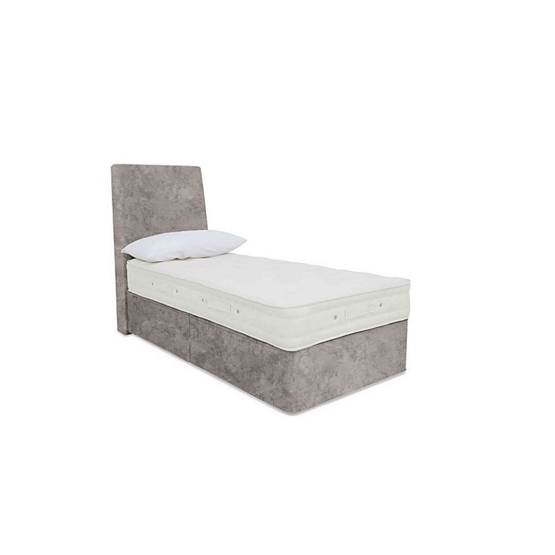 Hypnos Luxury Firm 1 Divan Set with 2 Drawers Single Daytona Silver by Furniture Village