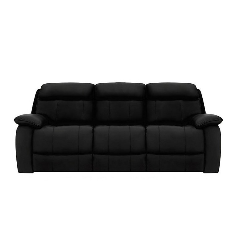 Moreno 3 Seater SK Leather Power Recliner Sofa Black by Furniture