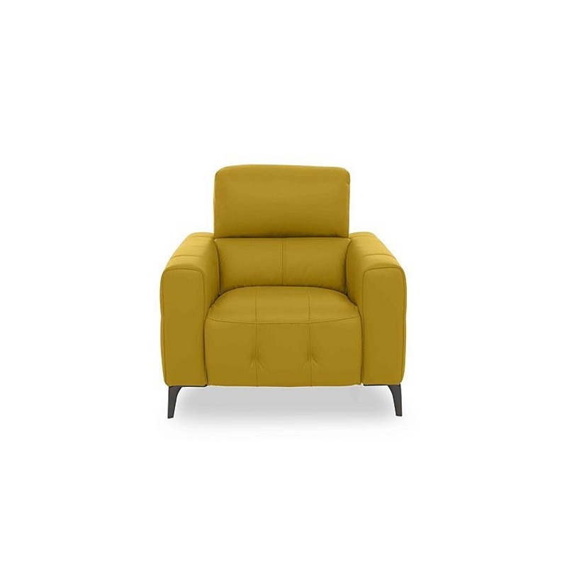 New York Leather Chair Yellow by Furniture Village