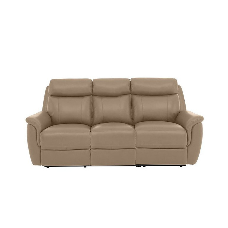 Orlando 3 Seater Leather Power Recliner Sofa with Power Headrests