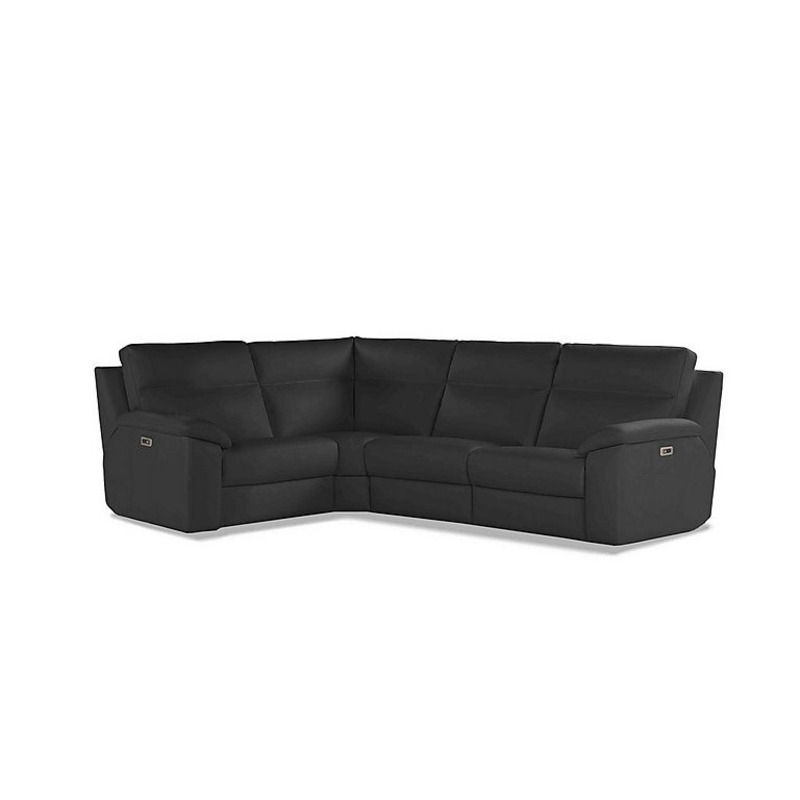 Nicoletti Pepino Small Leather Left Hand Facing Corner Sofa with