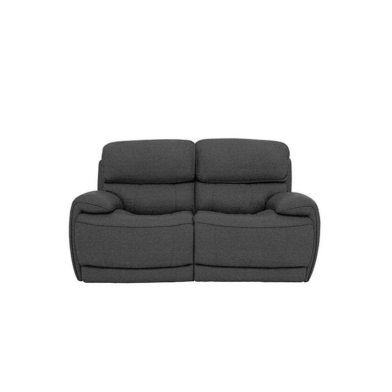 Rocco 2 Seater Fabric Power Rocker Sofa with Headrests R39 Charcoal