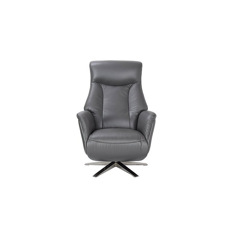 Sicily Leather Look Swivel Power Recliner Chair Iron by Furniture