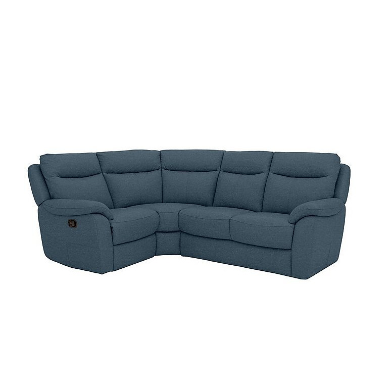 Snug Compact Fabric Power Recliner Left Hand Facing Corner Sofa R38