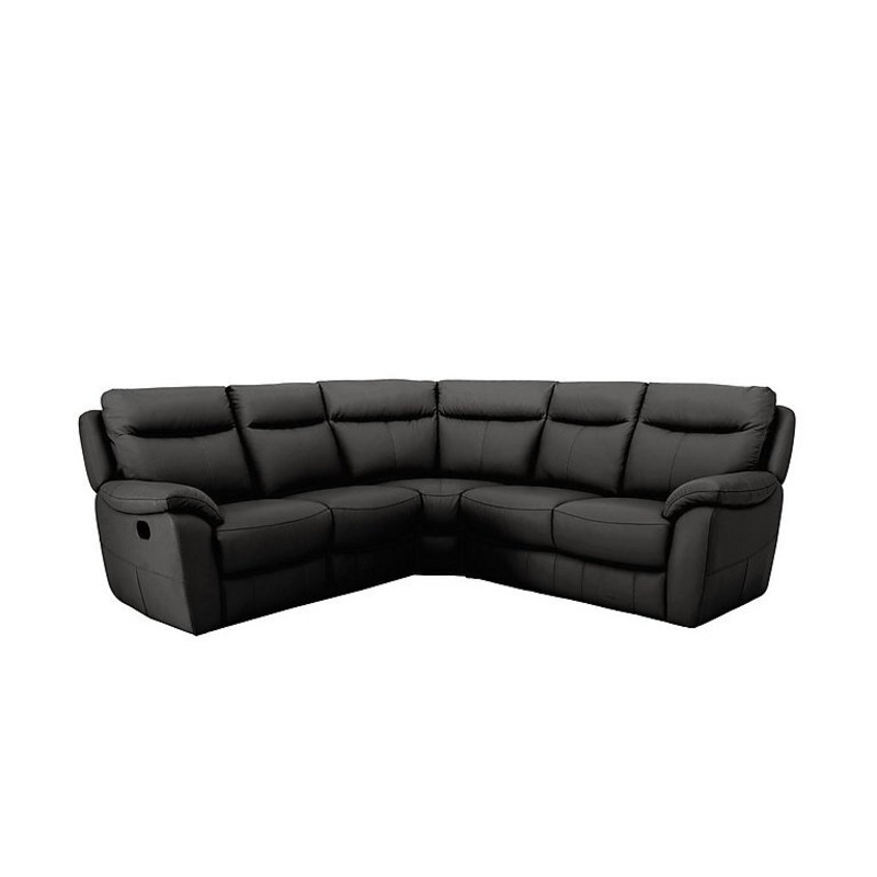 Snug Leather Power Recliner Corner Sofa Black World of Leather by