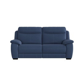 Starlight Express 3 Seater Fabric Recliner Sofa with Power Headrests - Blue