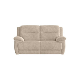 Touch 2 Seater Heavy Duty Fabric Manual Recliner Sofa - Cream