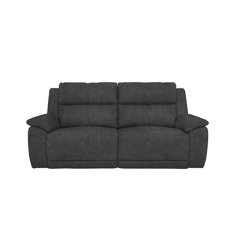 Utah 3 Seater Fabric Recliner Sofa with Headrests and Power Lumbar by