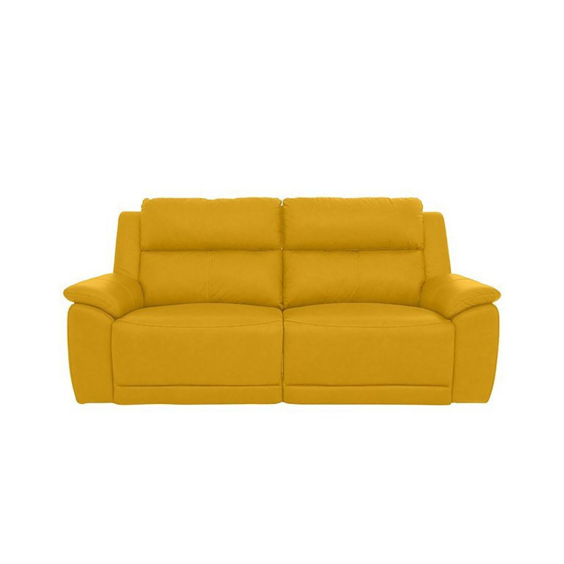 Utah 3 Seater Leather Recliner Sofa with Headrests and Power Lumbar