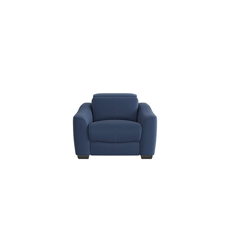 Xavier Fabric Recliner Chair with Power Headrests Blue by Furniture
