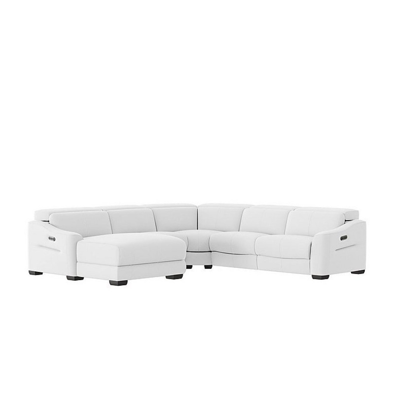 Xavier Large HW Leather Left Hand Facing Corner Power Recliner Sofa