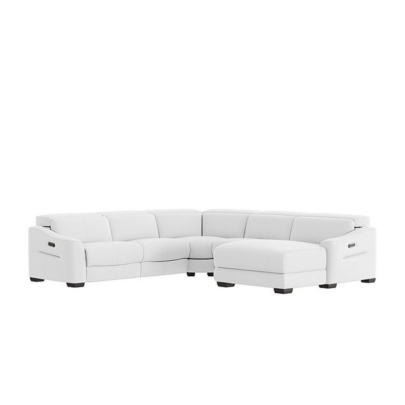 Xavier Large HW Leather Right Hand Facing Corner Power Recliner Sofa