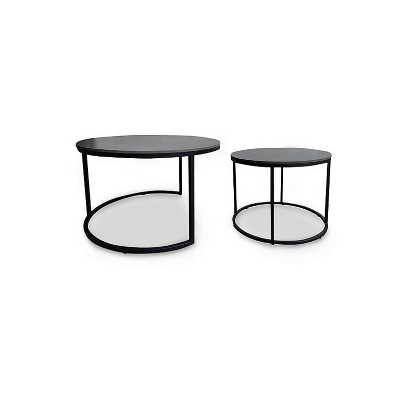 Zeus Round Nest of Coffee Tables by Furniture Village