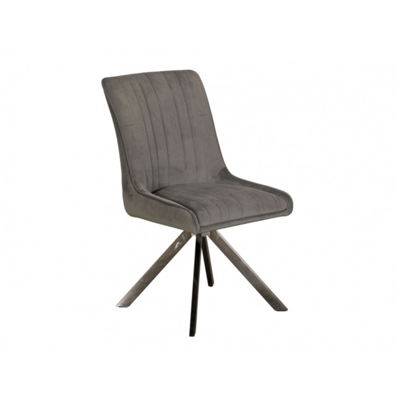 Rhone Cracked Oak 200cm Dining Table Set x6 Chloe Grey Chairs by