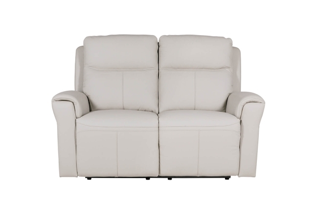 Ross Leather Electric Recliner 2 Seater Sofa - Stone by Furniture World ...