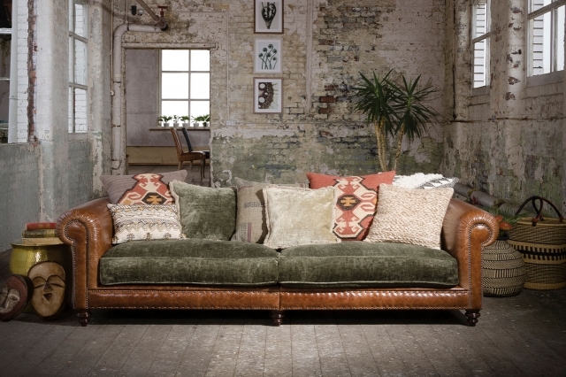 Tetrad Heritage Constable Grand Large Sofa Split - Brown by Furniture ...