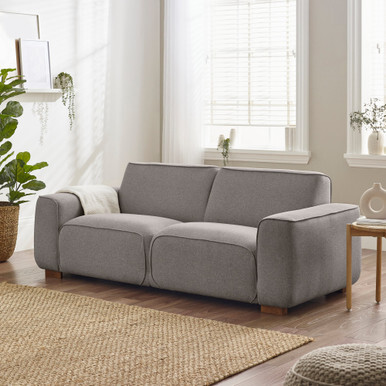 Petra Taupe Recycled Fabric 3 Seater Sofa by FurnitureBox