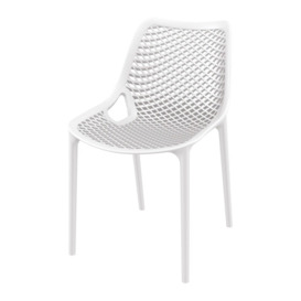 Fusion Living Air Plastic White Stackable Side Chair Colour: White