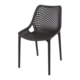 Fusion Living Air Plastic Black Stackable Side Chair Colour: Black