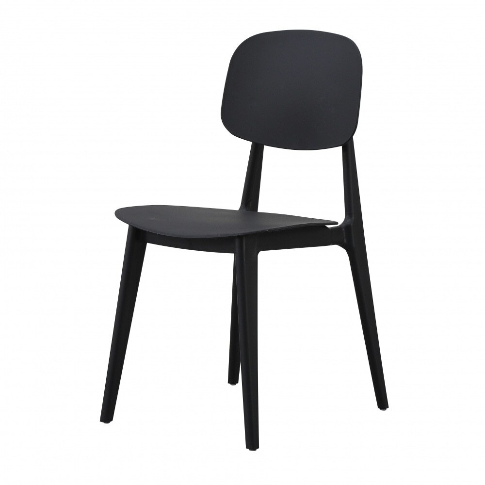 "Fusion Living Oslo Black Plastic Dining Chair " by Fusion Living