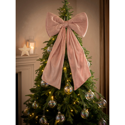 Christmas Oversized Pink Bow Tree Topper by George at ASDA | ufurnish.com