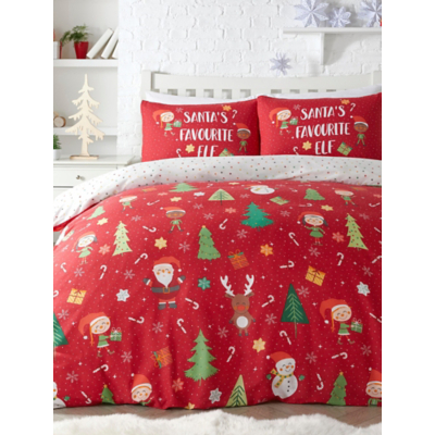 Bedlam Christmas Elf & Santa Duvet Cover Set by George at ASDA ...