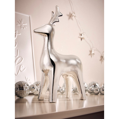 Christmas Silver Reindeer Decoration by George at ASDA | ufurnish.com