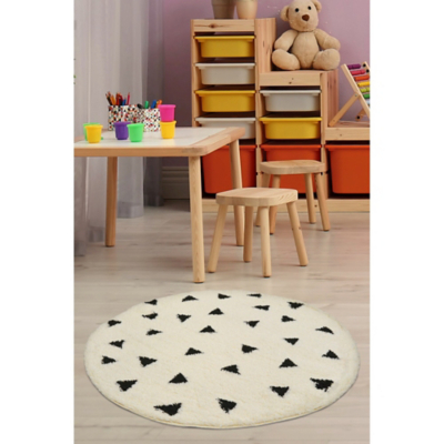 Triangle Classroom Rug maker Triangles Rug Mono Circular Shape by George at ASDA | ufurnish.com