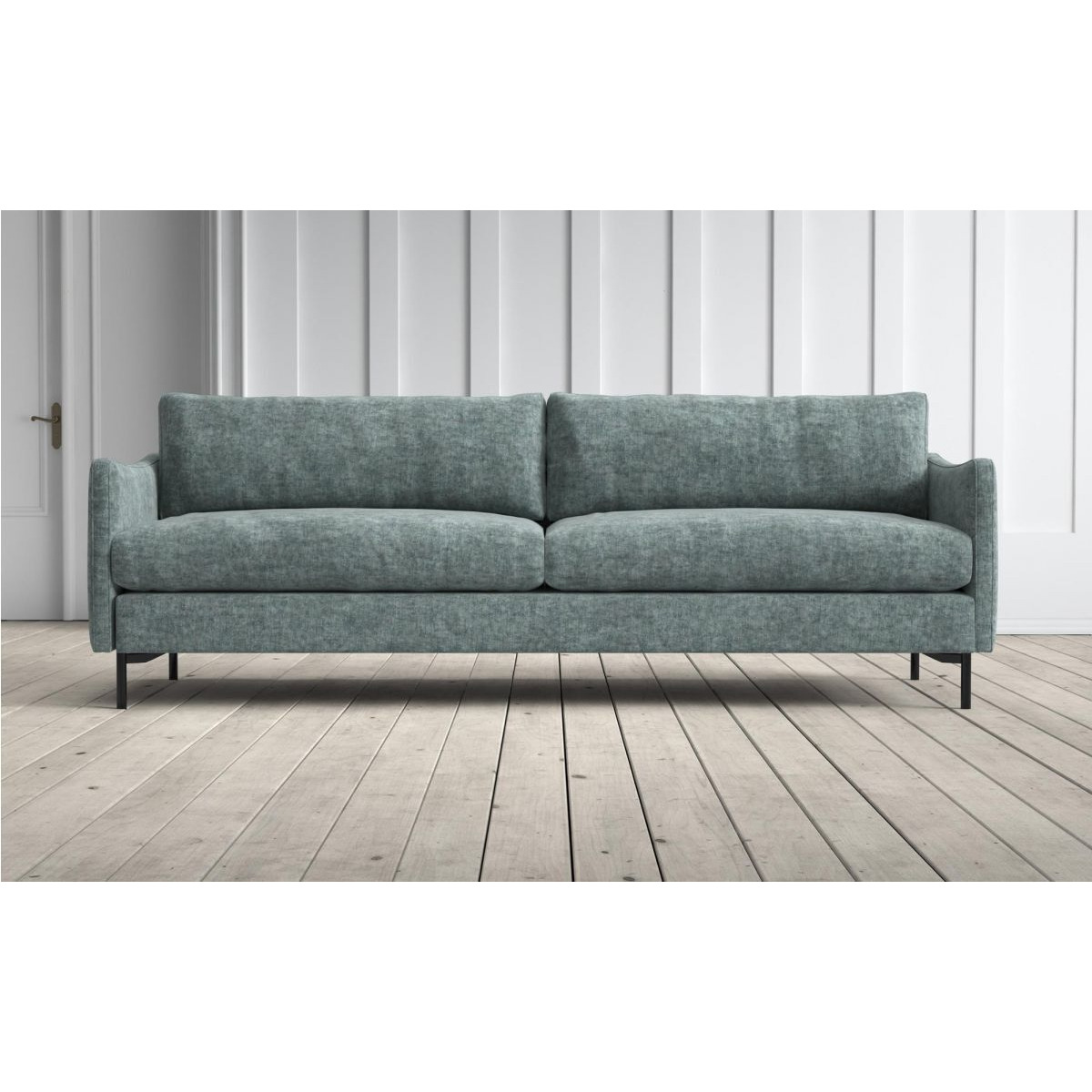 Graham and Green Henrik 4 Seater Sofa in Eucalyptus Luxe Chenille by