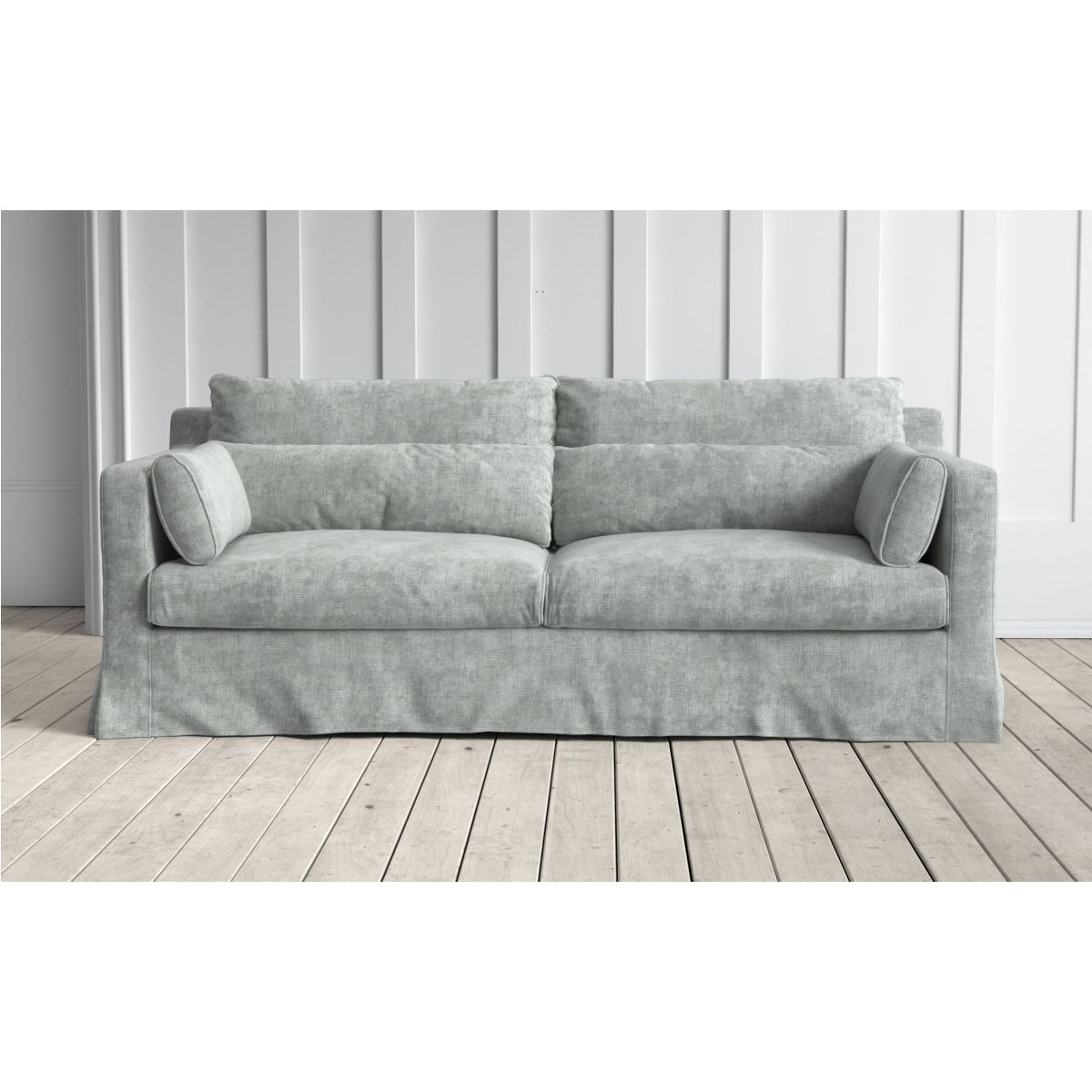 Graham and Green Jasmine 3 Seater Sofa in Silver Birch Chenille by