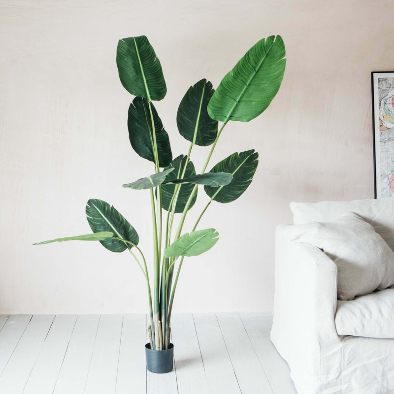 Graham and Green Faux Palm Bush Tree in Pot by Graham & Green