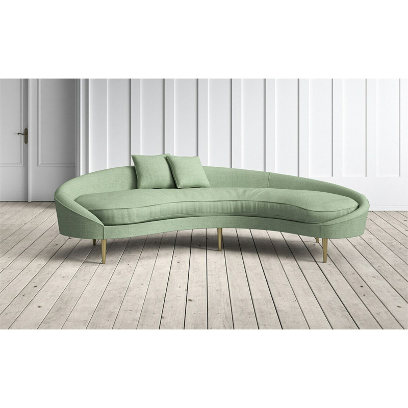 Graham and Green Tiffany 3 Seater Left Hand Facing Sofa in Dill Linara
