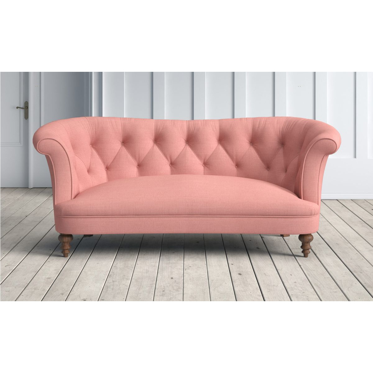 Graham and Green Diana 2.5 Seater Sofa in Sorbet Linara by Graham