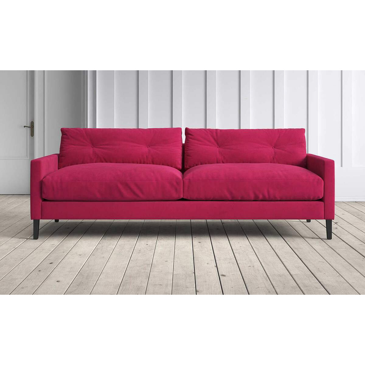 Graham and Green Kasper 3 Seater Sofa in Folly Stain Guarded Velvet by