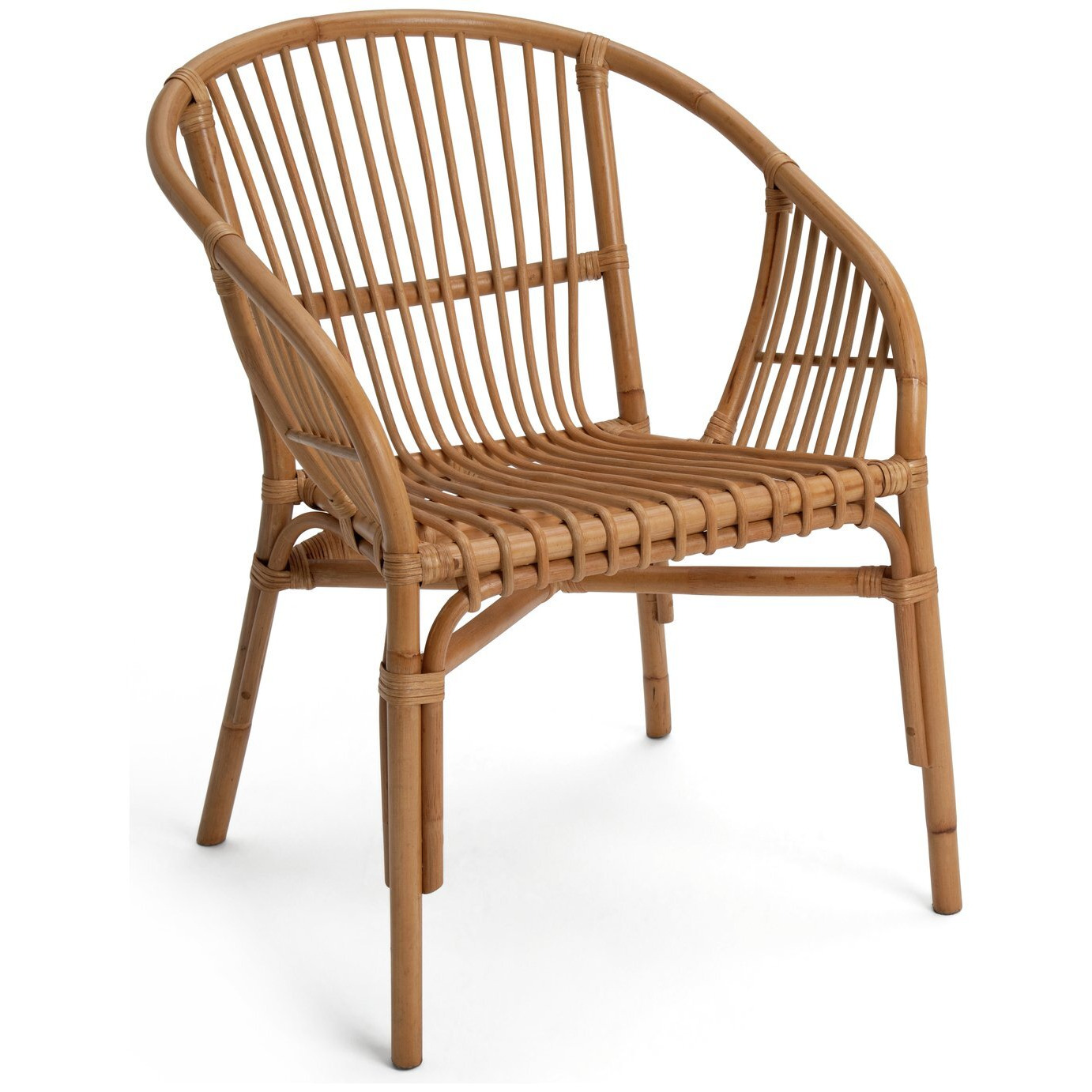 Habitat Erin Rattan Garden Chair - Natural by Habitat | ufurnish.com