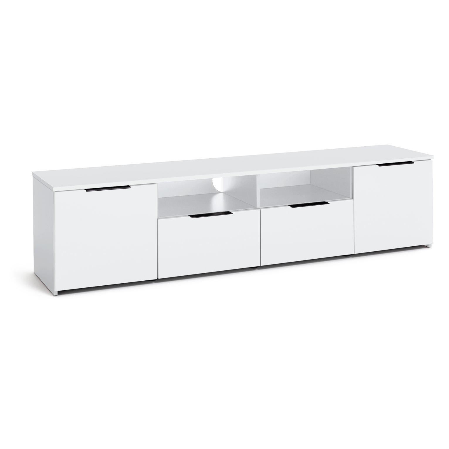Habitat Hayward 2 Door 2 Drawer TV Unit White Gloss by Habitat