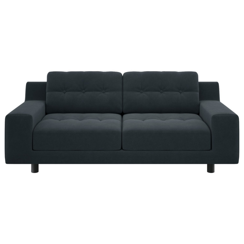 Habitat Hendricks Velvet 2 Seater Sofa Charcoal by Habitat