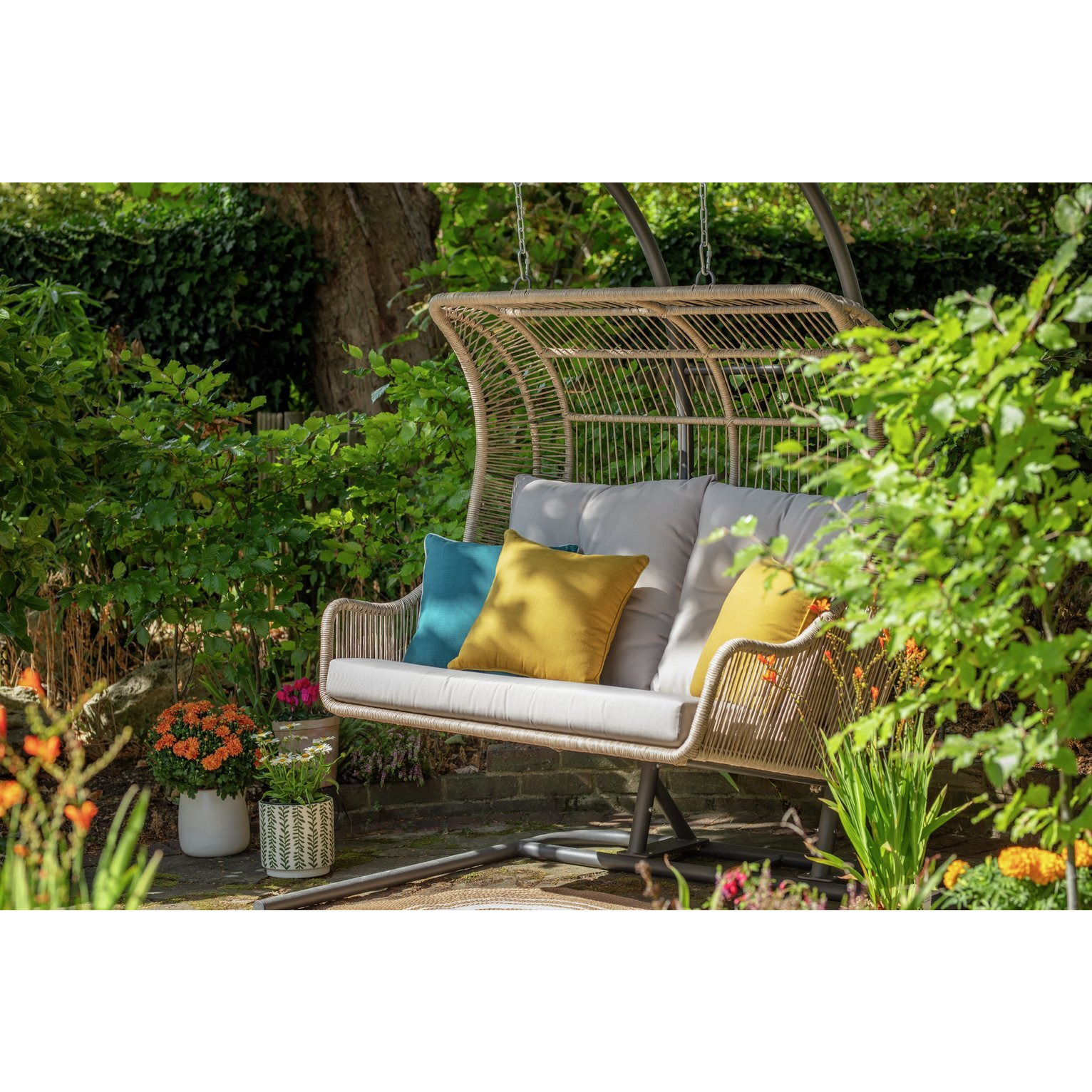 Garden by Sainsbury's Gold Scatter Cushion Pack Of 2 by Habitat