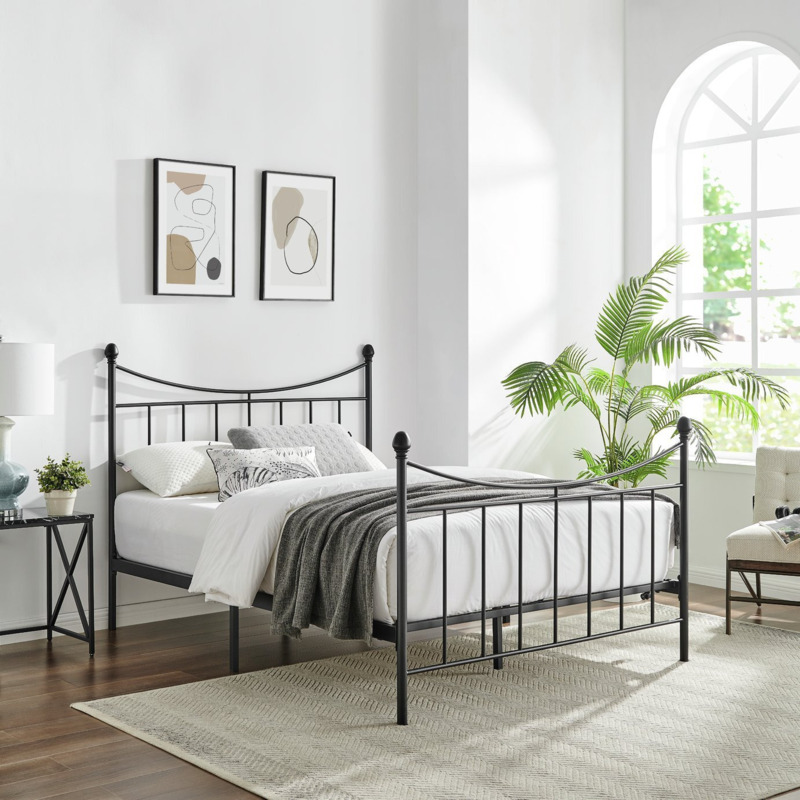 Habitat Clara Kingsize Metal Bed Frame Black by Habitat