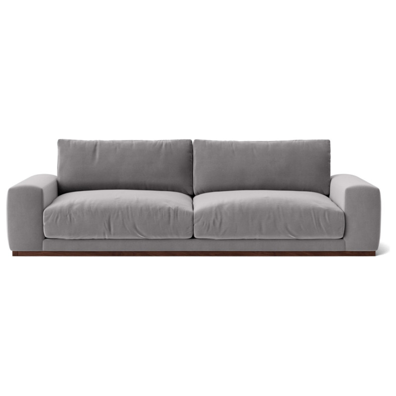 Swoon Denver Velvet 4 Seater Sofa Silver Grey by Habitat