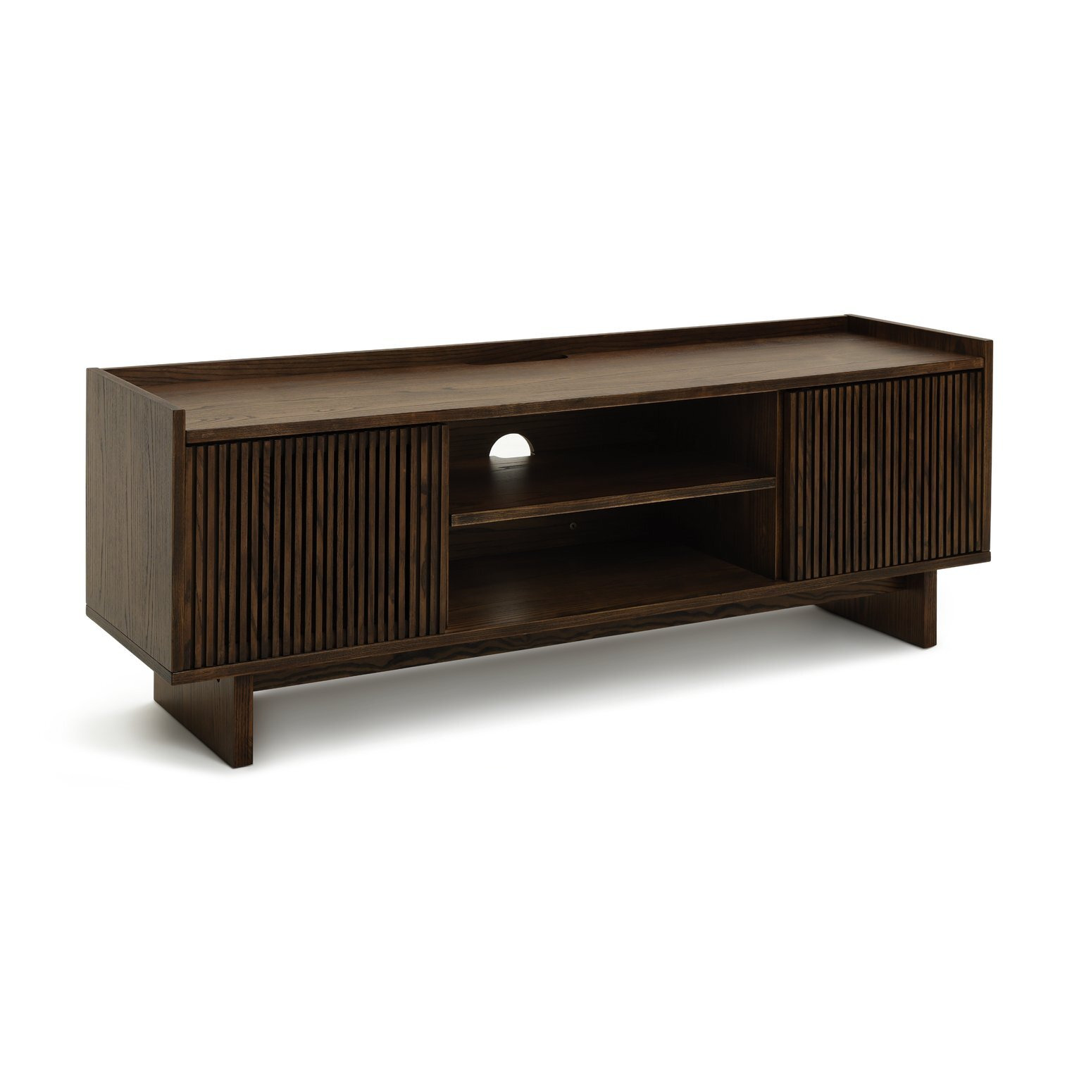 Habitat Xylo 2 Door TV Unit Dark Wood by Habitat