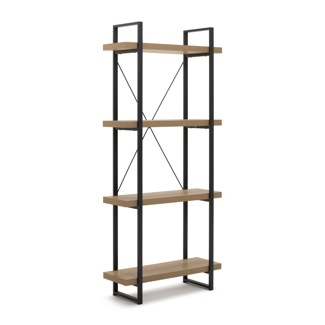 Habitat Loft Living Tall Steel Bookcase Oak by Habitat