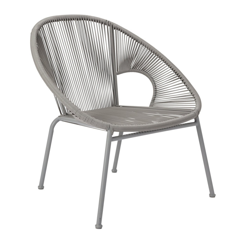 Habitat Nordic Spring Rattan Effect Garden Chair Grey by Habitat